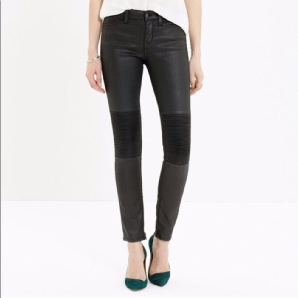 Madewell Coated Denim Moto Jean
